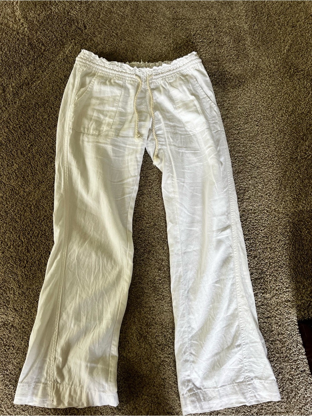 Roxy Drawstring Linen Pants